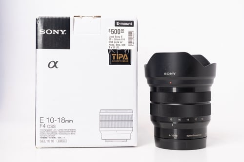 thumbnail-6 for Sony E 10-18mm F/4 OSS Lens w/ Hood, Box, and B+W UV