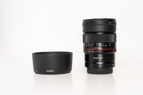 thumbnail-0 for Rokinon 85mm f/1.4 Lens w/Hood for Canon RF (Manual Focus)
