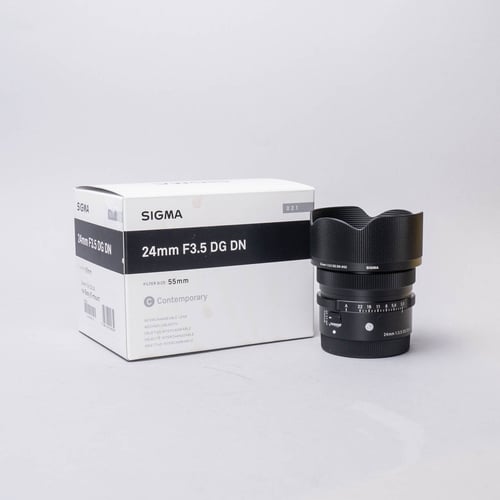 Sigma 24mm F3.5 Contemporary DG DN for Sony E mount w/Hood + Original Box