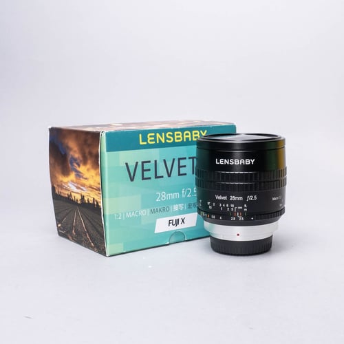 thumbnail-0 for Lensbaby Velvet 28mm f/2.5 Lens for Fuji X w/Original Box