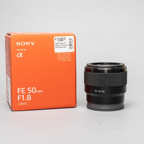 Sony FE 50mm f/1.8 Lens w/Original Box