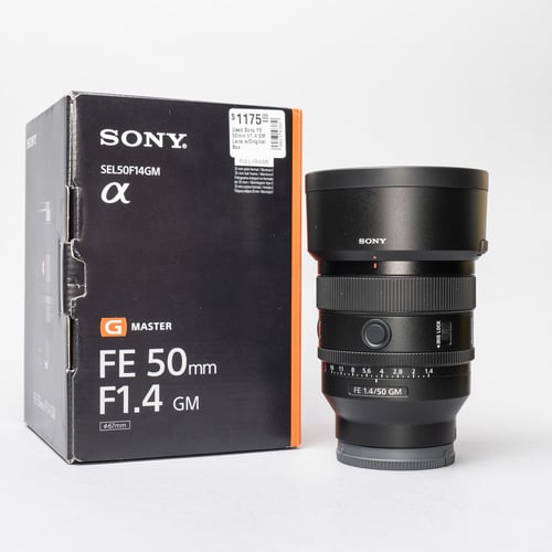 Sony FE 50mm f/1.4 GM Lens w/Original Box