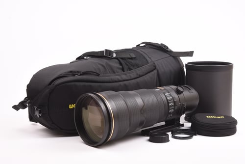 Nikon AFS 500mm f/4 G VR N w/ Filter and Wimberley Foot