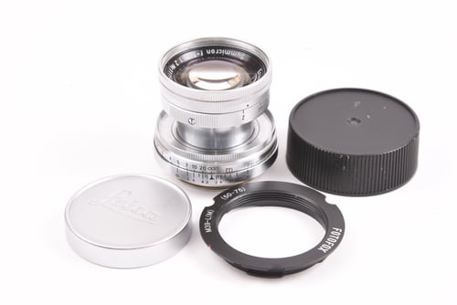 Leica LTM 50mm f/2 Collapsible Ver I SOOIC w/M Adapt Haze/Clean Mks