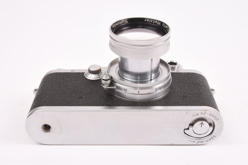 thumbnail-9 for Leica IIIf Black Dial w/ 50mm Summitar Collapsible