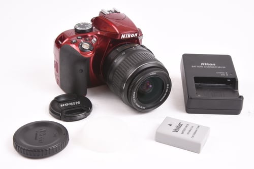 thumbnail-7 for Nikon D3300 w/ 18-55mm Red